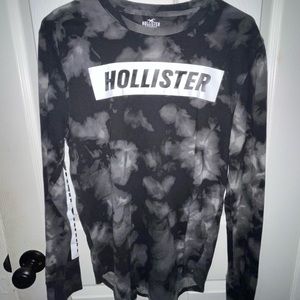 Hollister Men’s Black Tie Die Long Sleeve